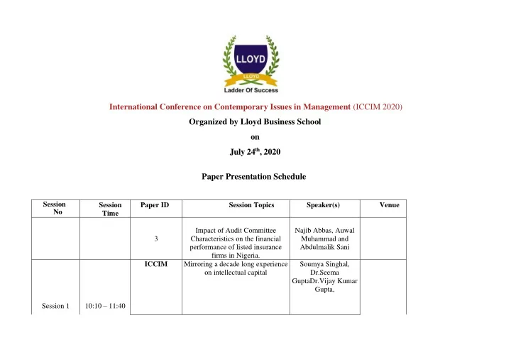 international conference on contemporary issues in