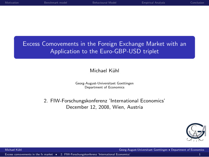 excess comovements in the foreign exchange market with an