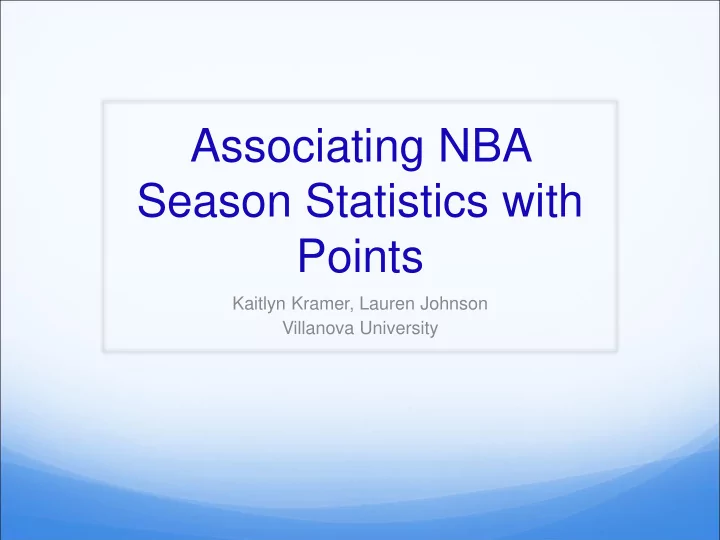 season statistics with