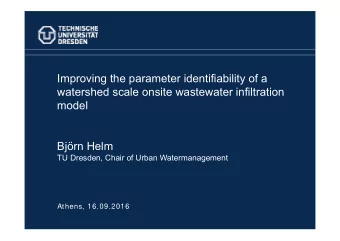 Improving the parameter identifiability of a  watershed scale onsite wastewater infiltration  model