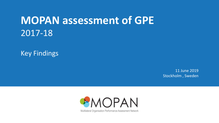mopan assessment of gpe