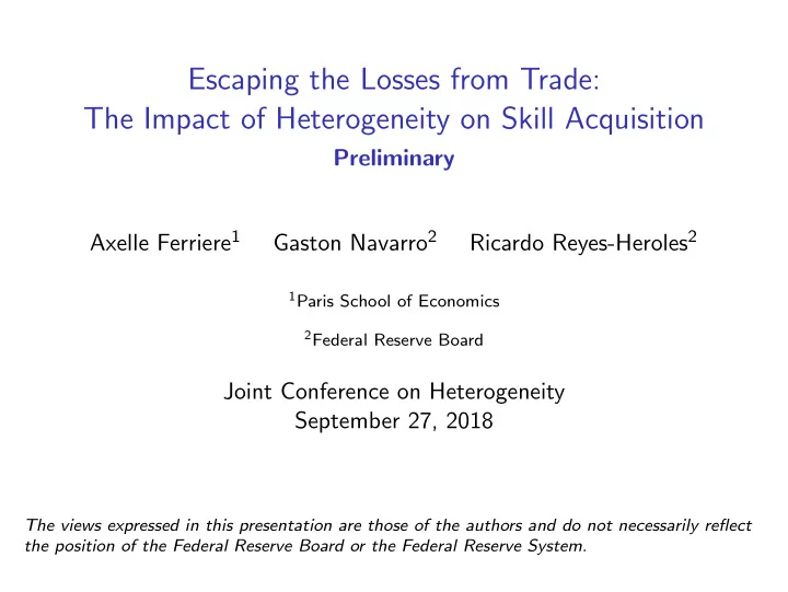 escaping the losses from trade the impact of