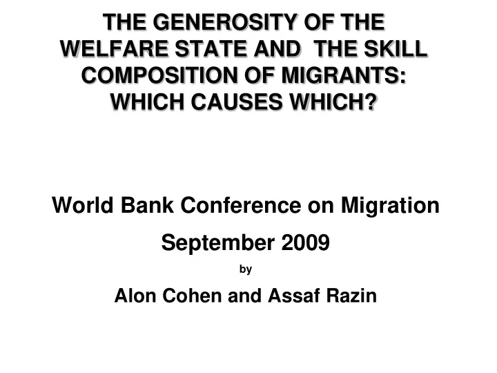 the generosity of the