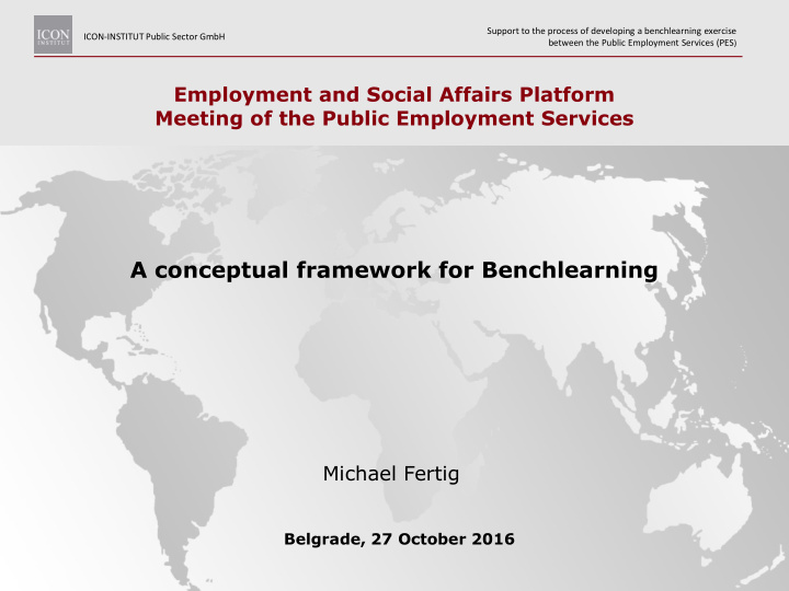 a conceptual framework for benchlearning