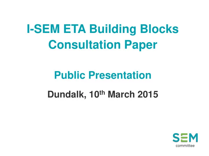 consultation paper