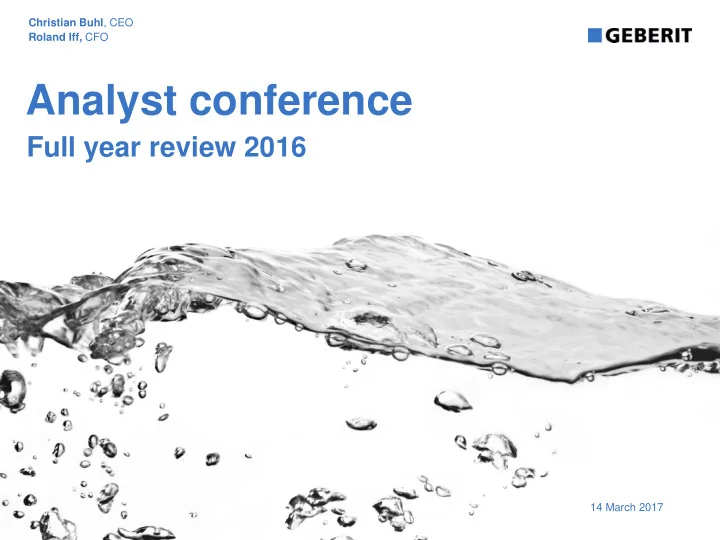 analyst conference