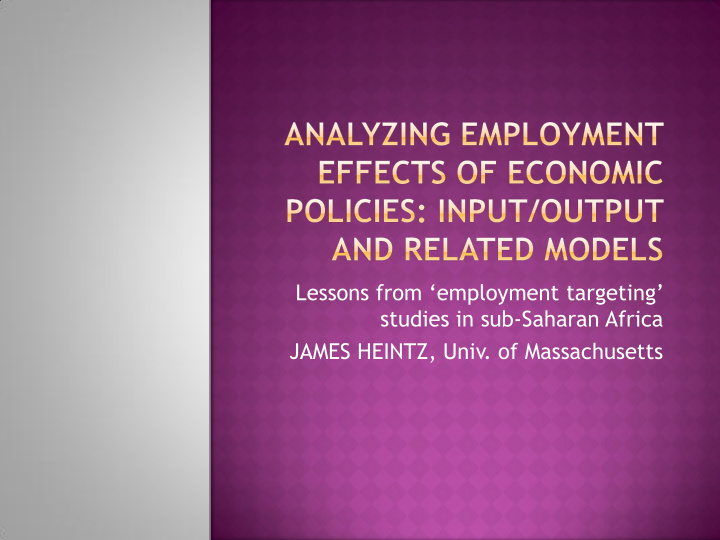 james heintz univ of massachusetts lack of comparable