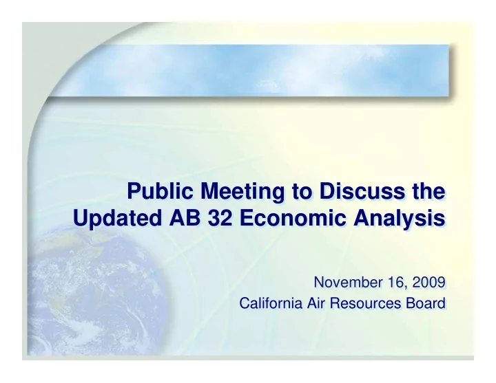 public meeting to discuss the public meeting to discuss