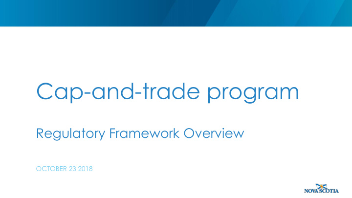 cap and trade program