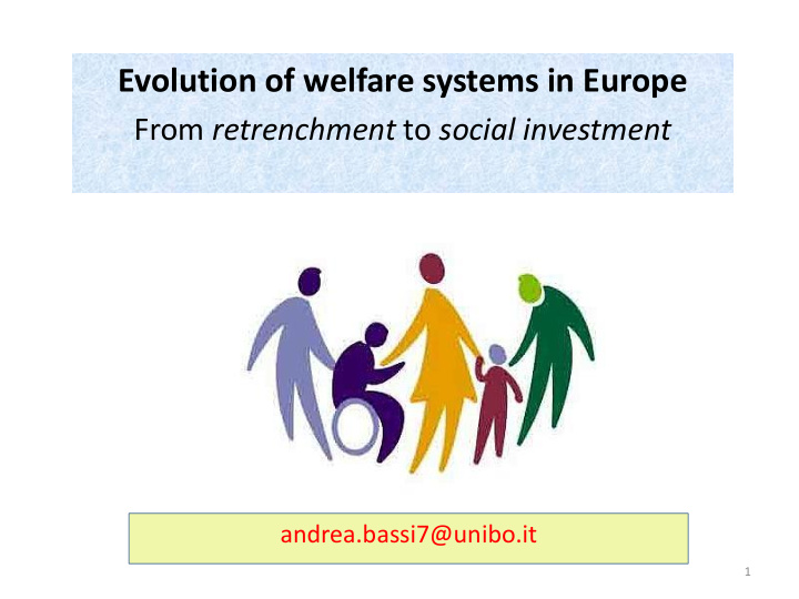 evolution of welfare systems in europe