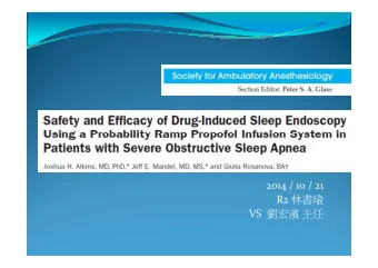 2014 / 10 / 21 R2  VS    Introduction    Drug  Drug-  -induced sleep