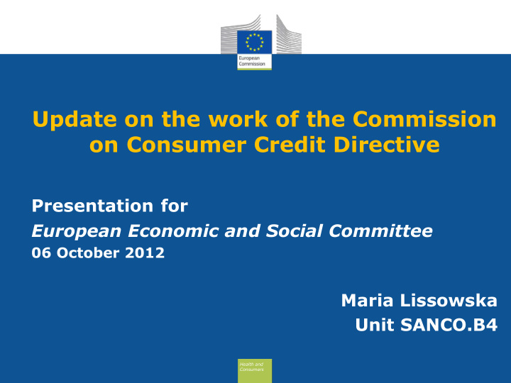 presentation for european economic and social committee