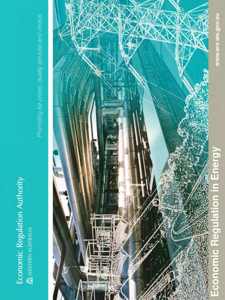 economic regulation in energy economic regulation in
