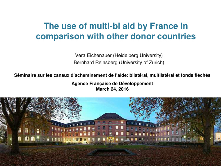 comparison with other donor countries