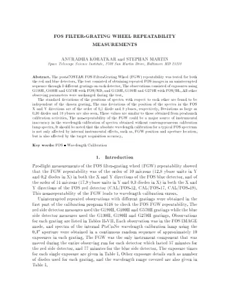 F  OS  FIL  TERGRA  TING  WHEEL  REPEA  T  ABILITY  MEASUREMENTS  ANURADHA  K  ORA  TKAR  and