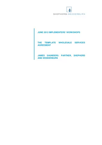 AND WEDDERBURN  A.  INTRODUCTION  In its first consultation document issued in April 2005, the