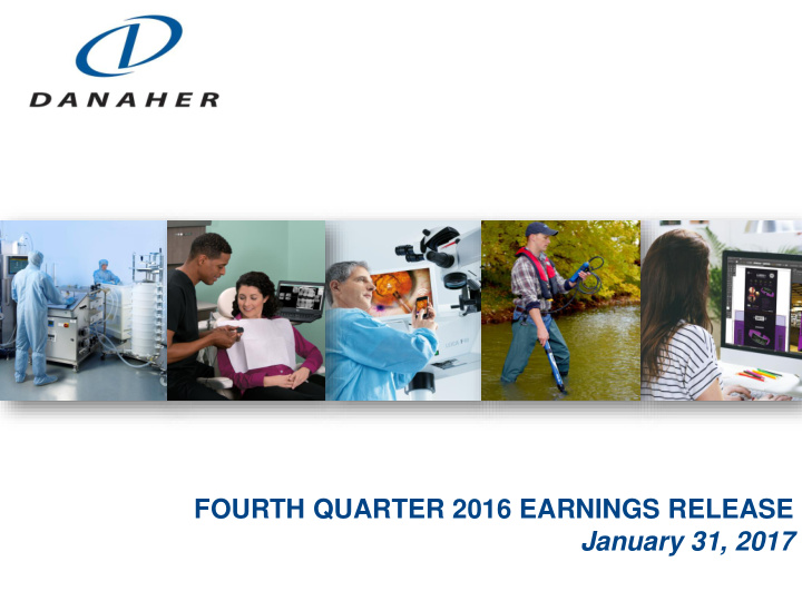 fourth quarter 2016 earnings release january 31 2017