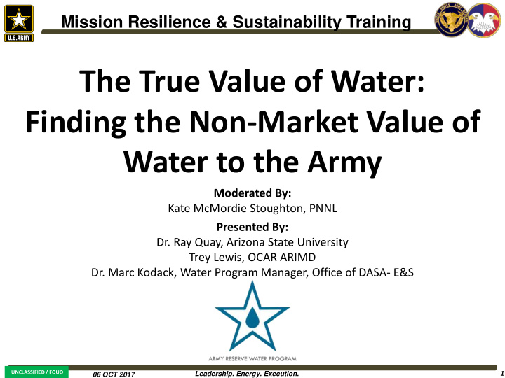 water to the army