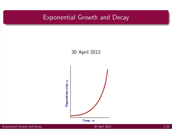 exponential growth and decay