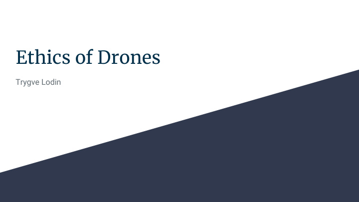 ethics of drones