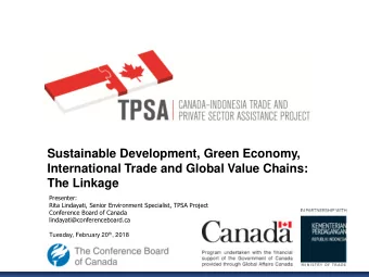 Canada-Indonesia  Trade and Private Sector Assistance Project (TPSA)  \\\\\\\\\\\\\\\\\\