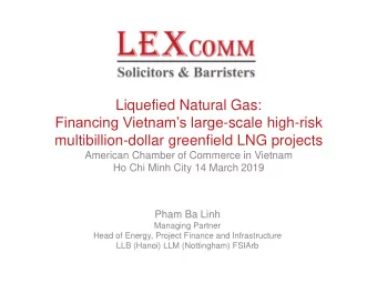 multibillion-dollar greenfield LNG projects  American Chamber of Commerce in Vietnam  Ho Chi Minh