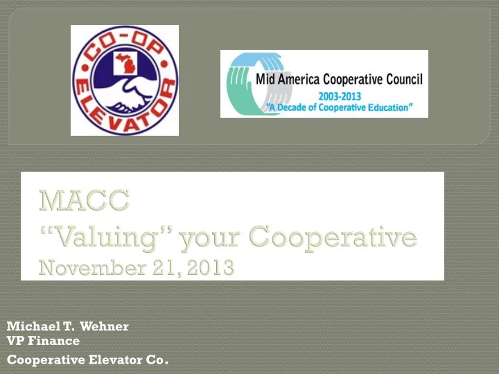cooperative elevator co
