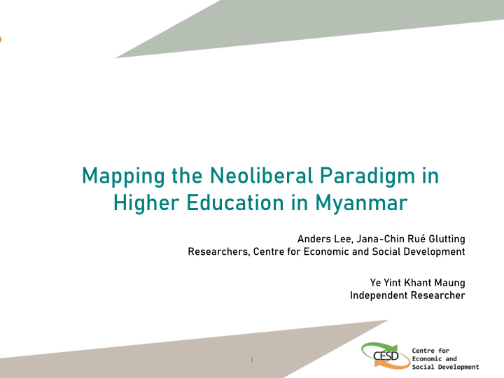 mapping the neoliberal paradigm in