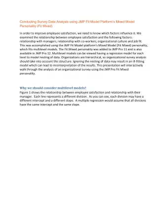 Conducting Survey Data Analysis using JMP Fit Model Platforms Mixed Model  Personality (Fit