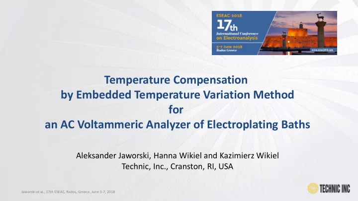 temperature compensation