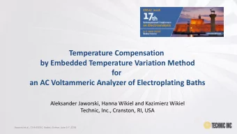 Temperature Compensation  by Embedded Temperature Variation Method  for  an AC Voltammeric Analyzer