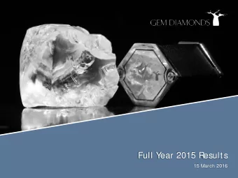 Full Y  ear 2015 Results  15 March 2016  Disclaimer  2  The following present ations are confident