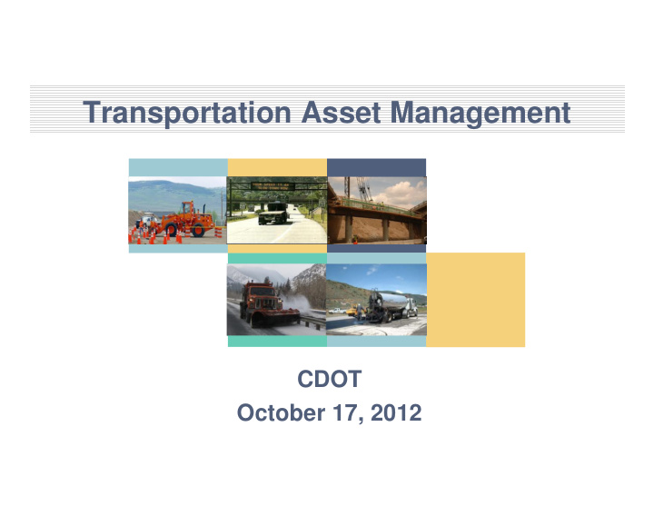 transportation asset management