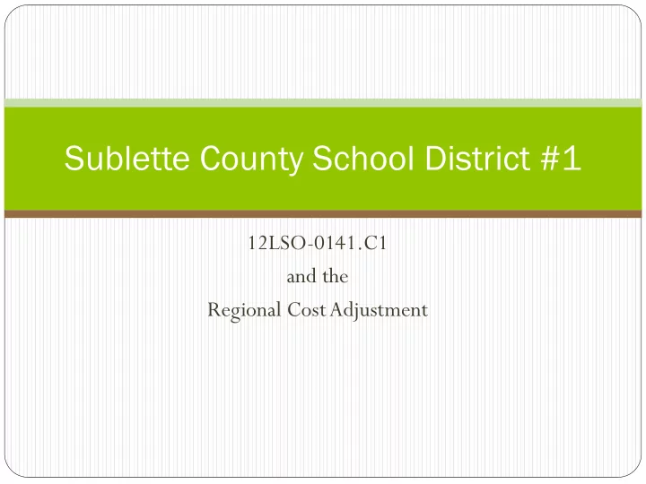 sublette county school district 1