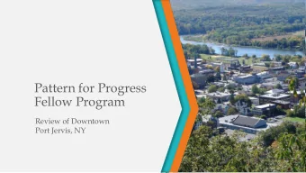 Pattern for Progress  Fellow Program  Review of Downtown  Port Jervis, NY  Project Team  Name