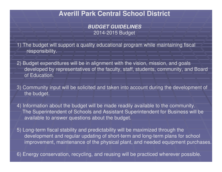 averill park central school district
