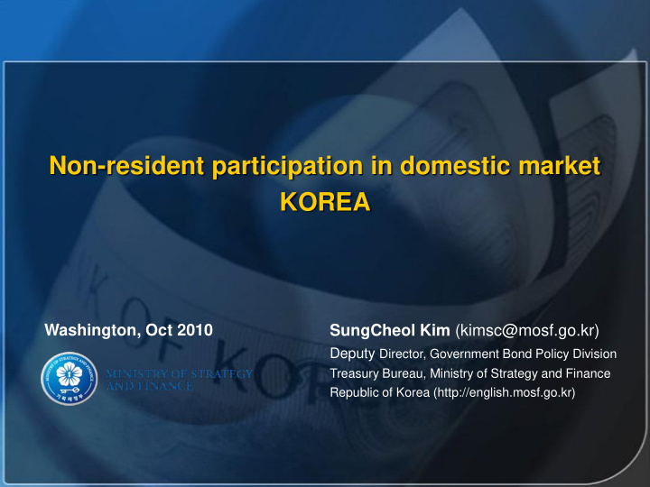 non resident participation in domestic market korea