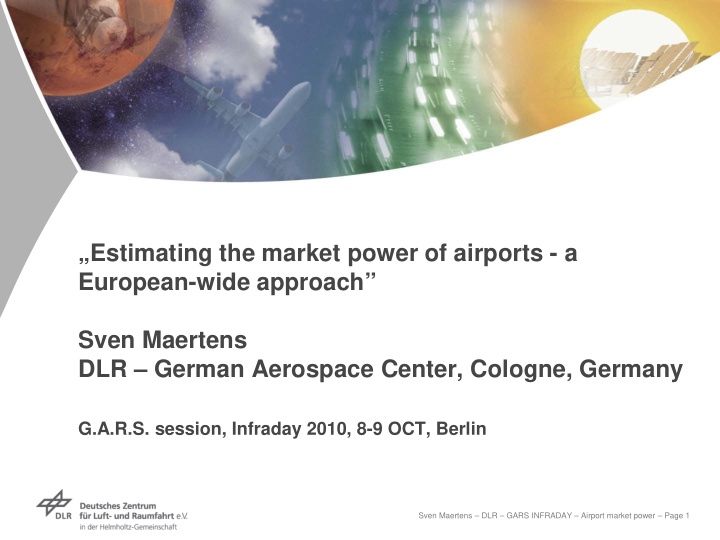 estimating the market power of airports a european wide