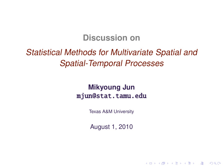 statistical methods for multivariate spatial and spatial