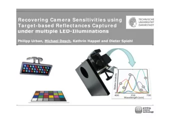 Recovering Cam era Sensitivities using  Target-based Reflectances Captured  under m ultiple LED-I