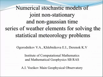 Numerical stochastic models of  joint non-stationary  and non-gaussian time  series of weather
