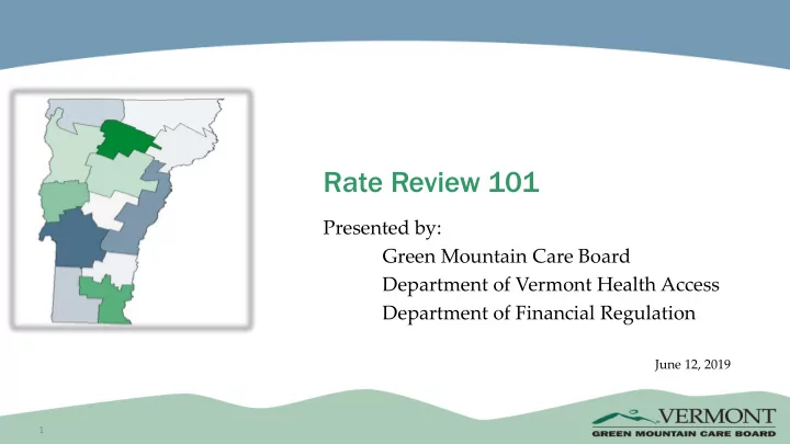 rate review 101