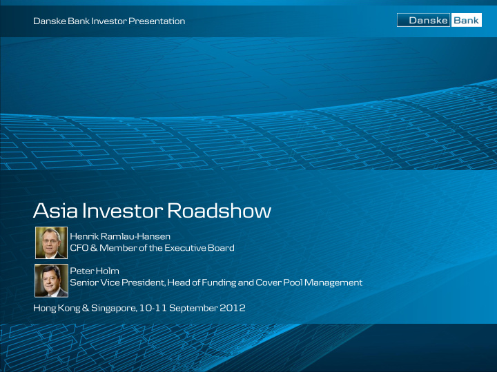 asia investor roadshow