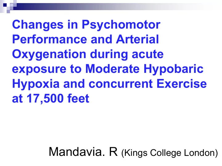 oxygenation during acute