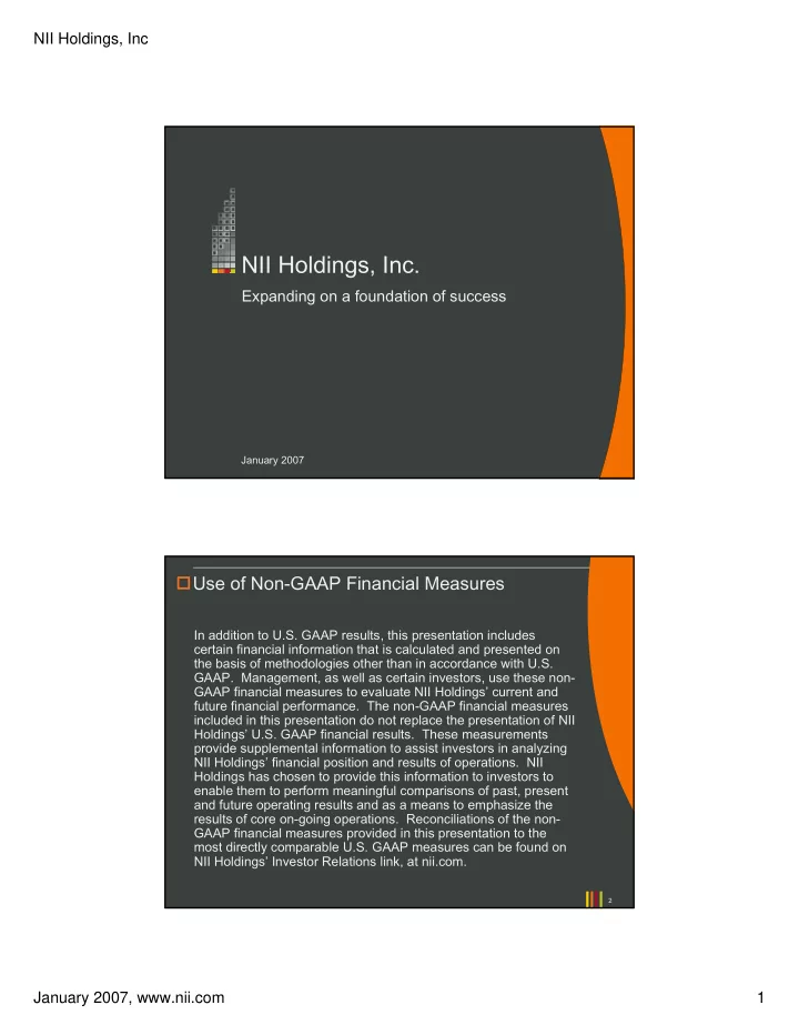 nii holdings inc