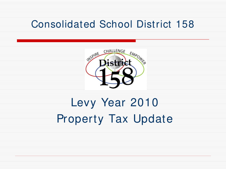 levy year 2010 property tax update