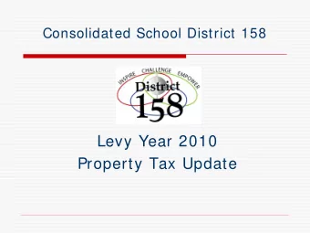 Levy Year 2010  Property Tax Update  Levy 2010 Update &amp; Key Points    In accordance with
