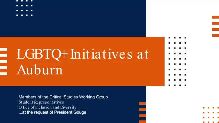 lgbtq initiatives at auburn
