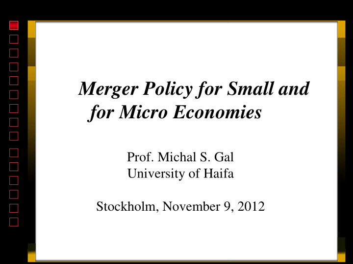 for micro economies