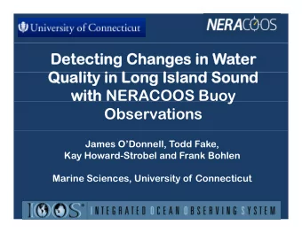 Detecting Chang  Detecting Changes in W  s in Water  ter  Qua  Q  ualit  lity i  lit  lit  i  in L